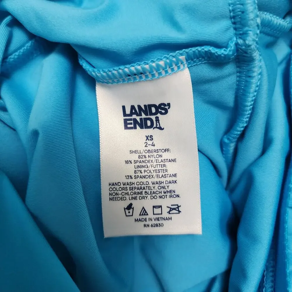 Lands' End tulip wrap one-piece swim dress Size XS (2-4)